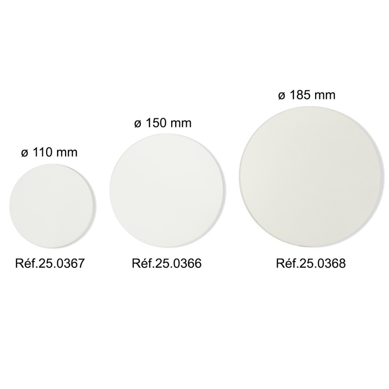 Papiers filtre sans cendre (Lot de 100) : ø 110 mm - ø 150 mm - ø 185 mm